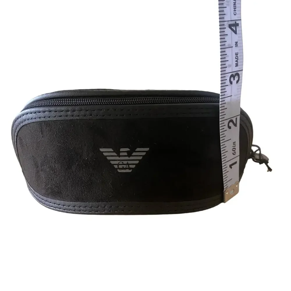 NWT Emporium Armani Black Soft Sunglasses Case Unisex Luxury